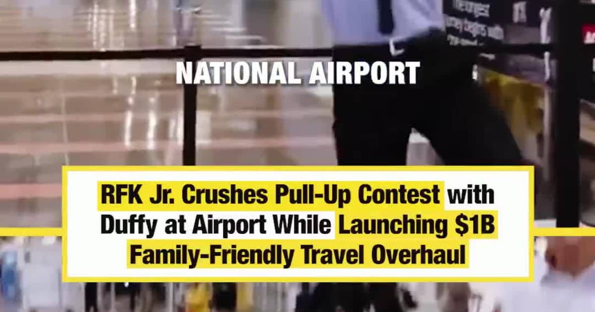 RFK Jr. & Duffy's Epic Airport Pull-Up Showdown During Launching Of $1B Family-Friendly Travel Overhaul