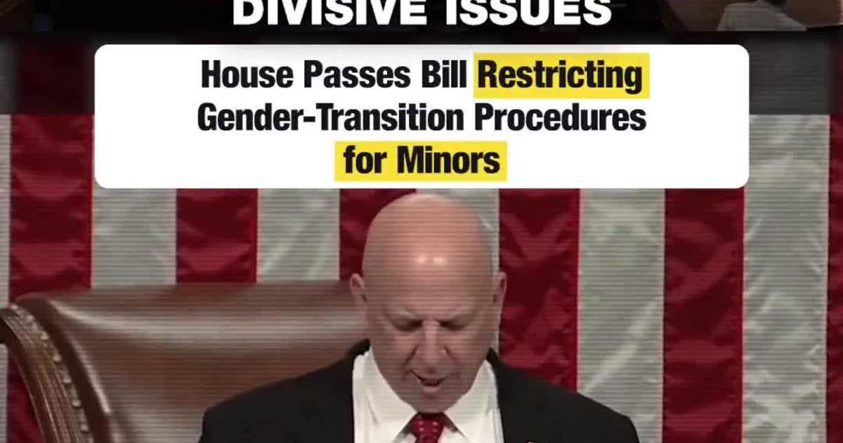 House Passes Bill Restricting Gender-Transition Procedures for Minors