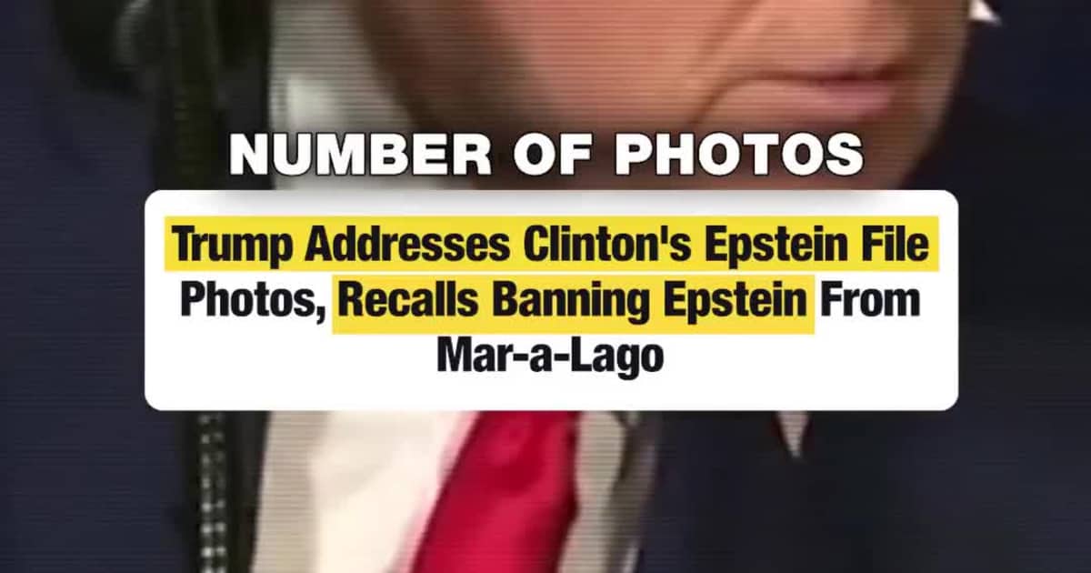 Trump Speaks Out on Bill Clinton Photos in Epstein Files!