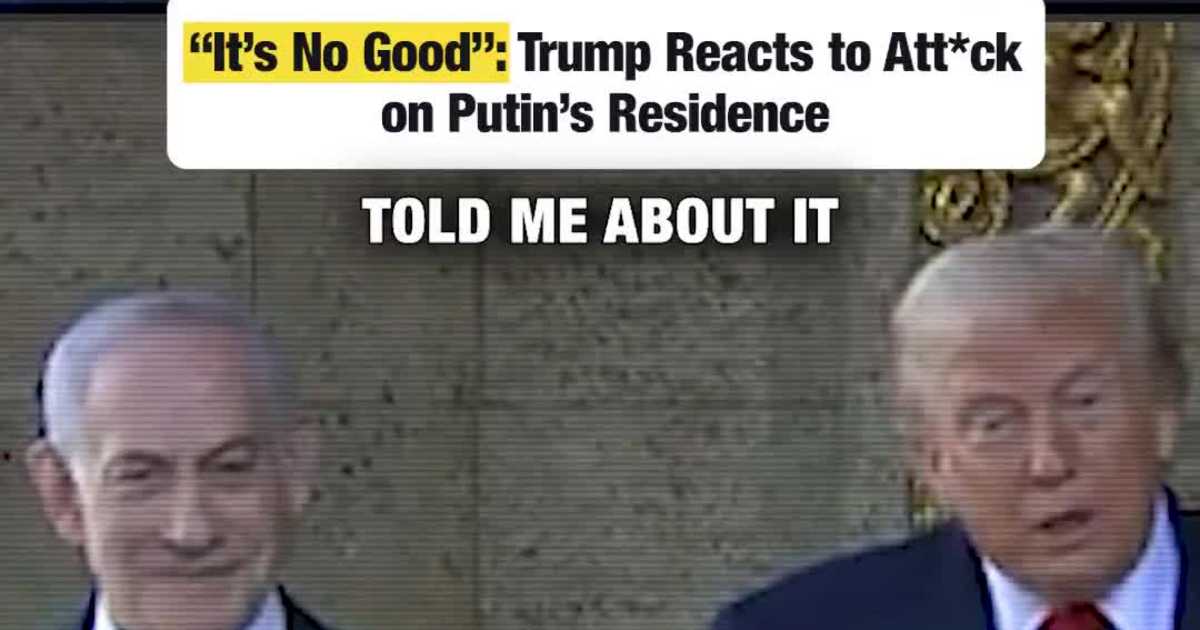 “It’s No Good”: Trump Reacts to Attack on Putin’s Residence