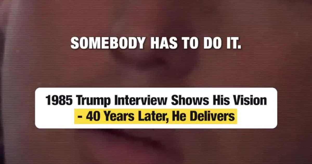 1985 Trump Interview Shows His Vision - 40 Years Later, He Delivers