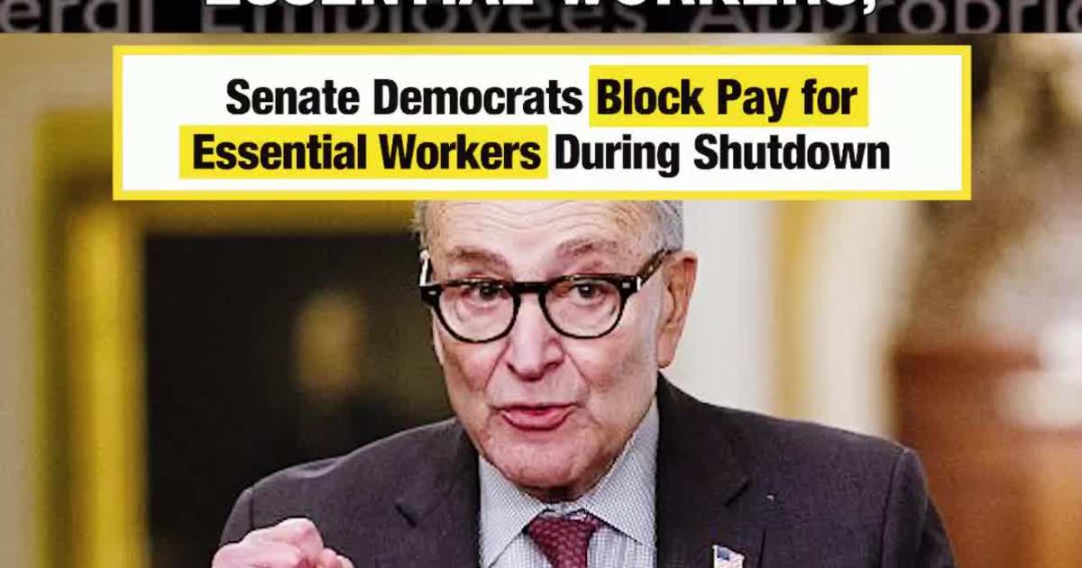 Senate Democrats Block Pay for Essential Workers During Shutdown