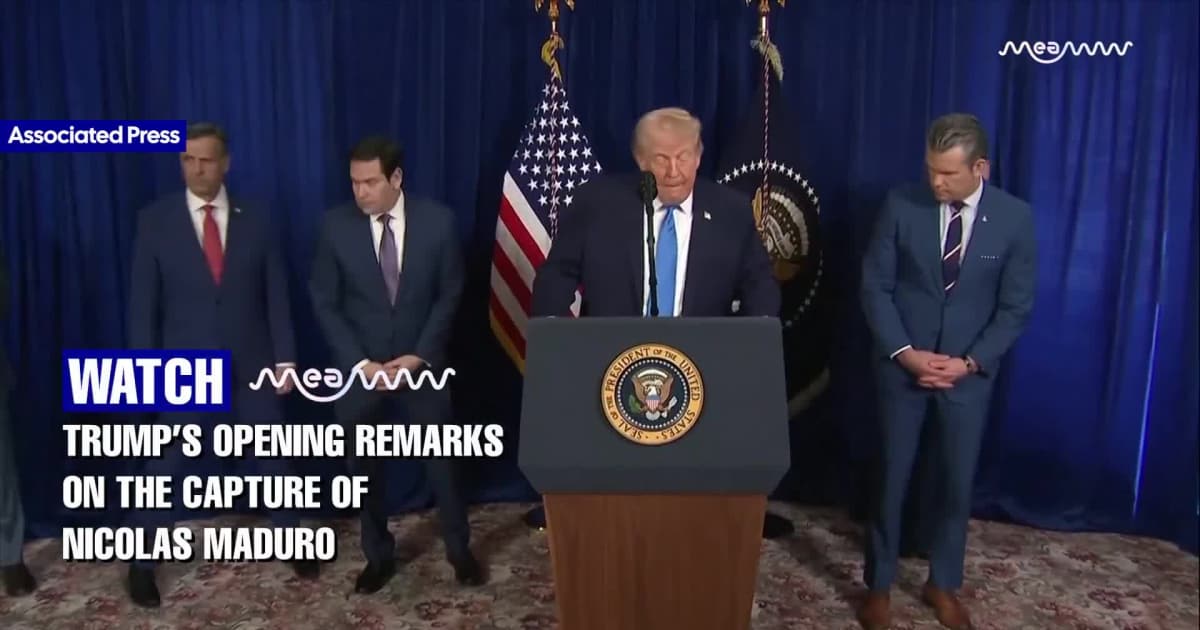 Trump Announces Maduro and Wife Captured, En Route to Face U.S. Justice