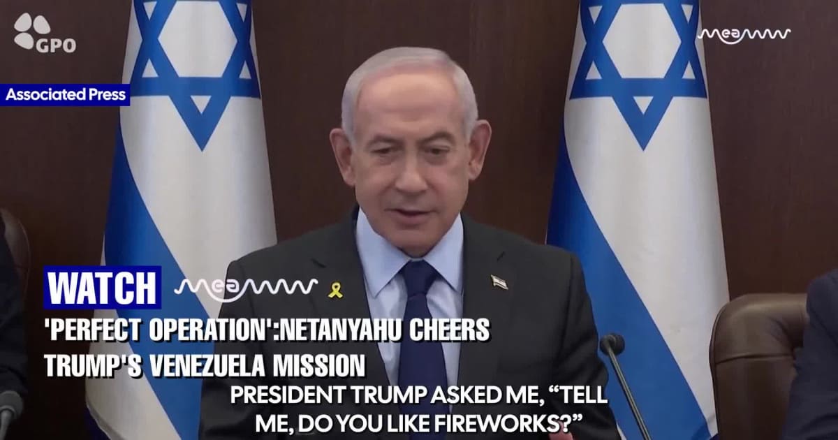 Netanyahu Hails Trump’s Venezuela Strike as a “Perfect Operation”
