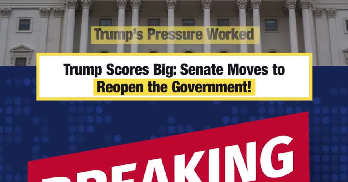 Trump Scores Big: Senate Moves to Reopen the Government!