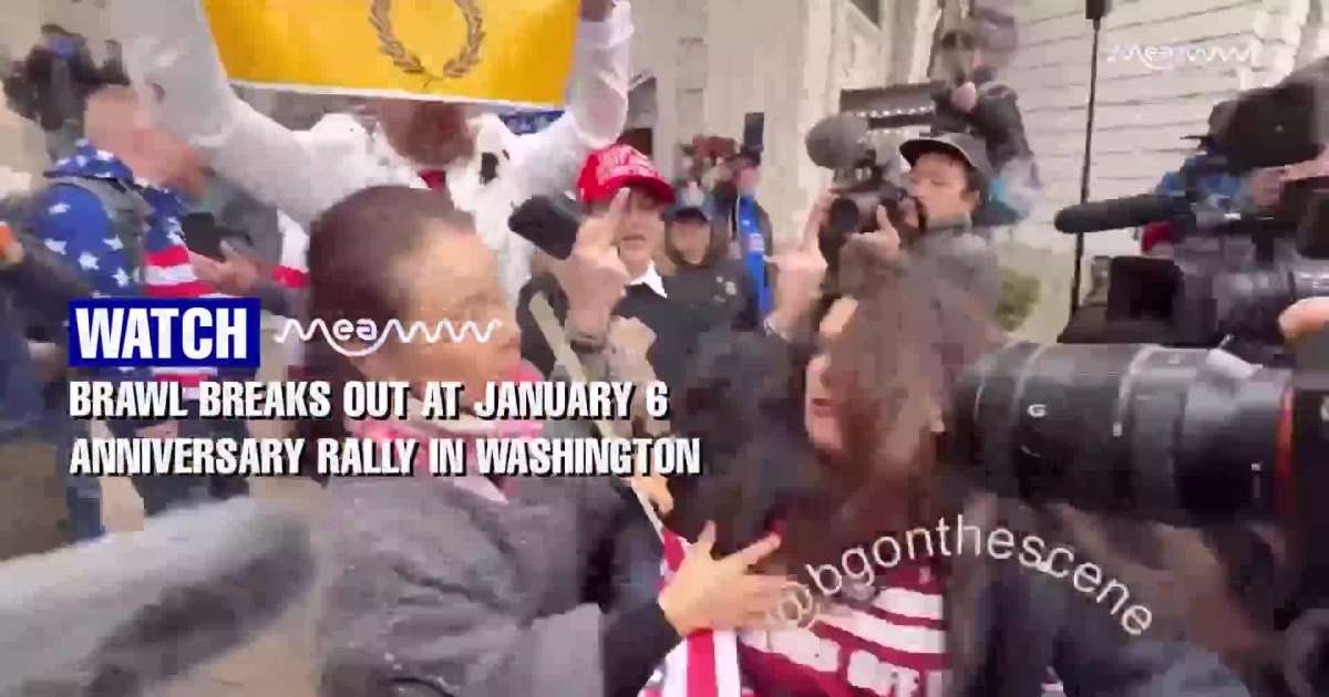 January 6 Anniversary Rally | Brawl Erupts at January 6th Anniversary Rally