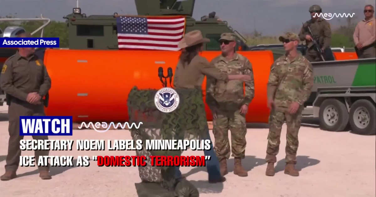 Noem Justifies ICE Shooting, Says Minneapolis ICE Shooting Was 