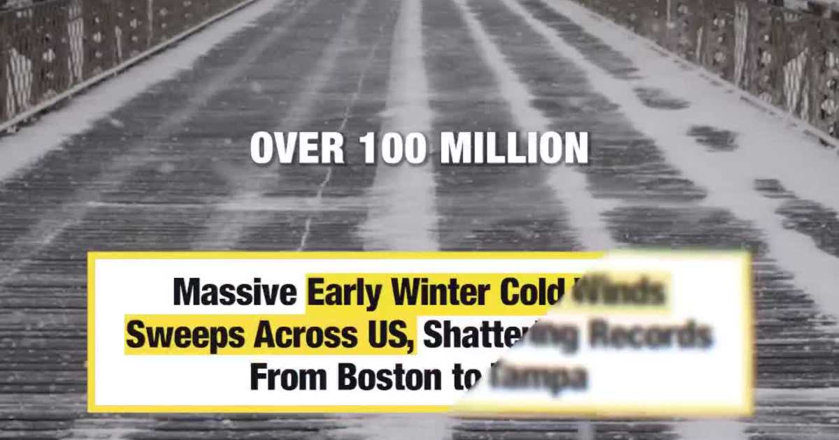 Massive Early Winter Cold Winds Sweeps Across US, Shattering Records ...