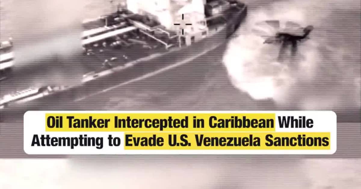 Oil Tanker Intercepted in Caribbean While Attempting to Evade U.S. Venezuela Sanctions