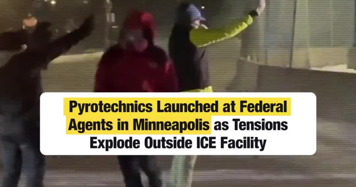 Pyrotechnics Launched at Federal Agents in Minneapolis as Tensions Explode Outside ICE Facility