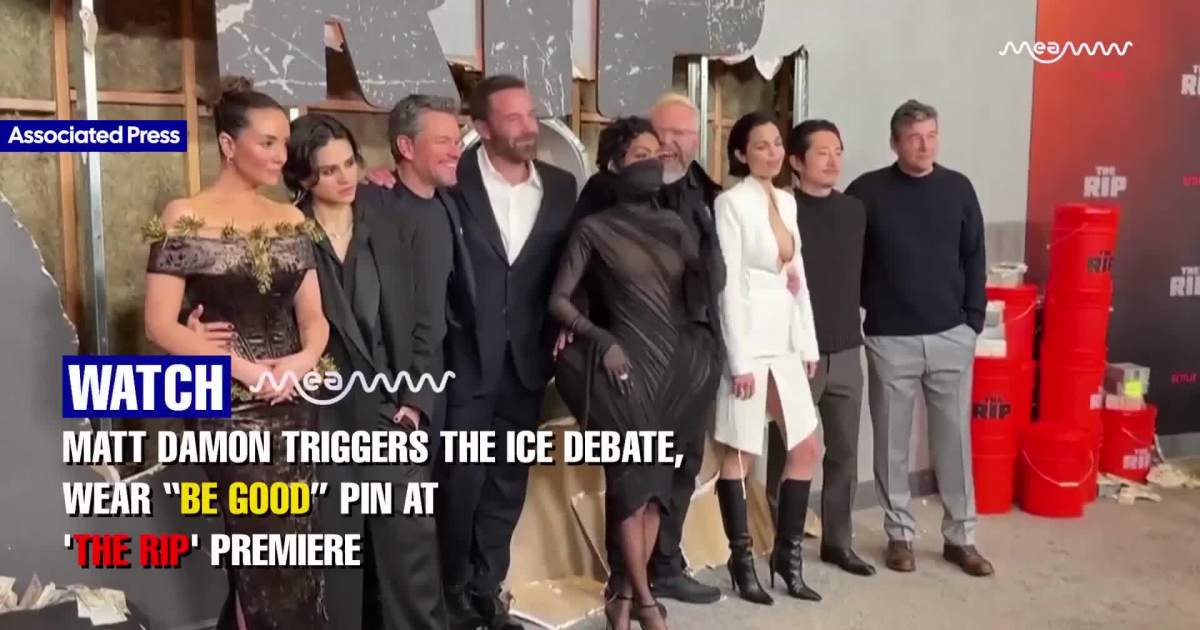 Matt Damon Triggers ICE Debate at The Rip Premiere, Warns of “Brown Shirt” Tactics and Wears “Be Good” Pin
