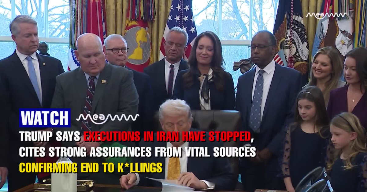 Trump Confirms Killings In Iran has stopped, Plans To Stop Execution After Hearing From Vital Sources