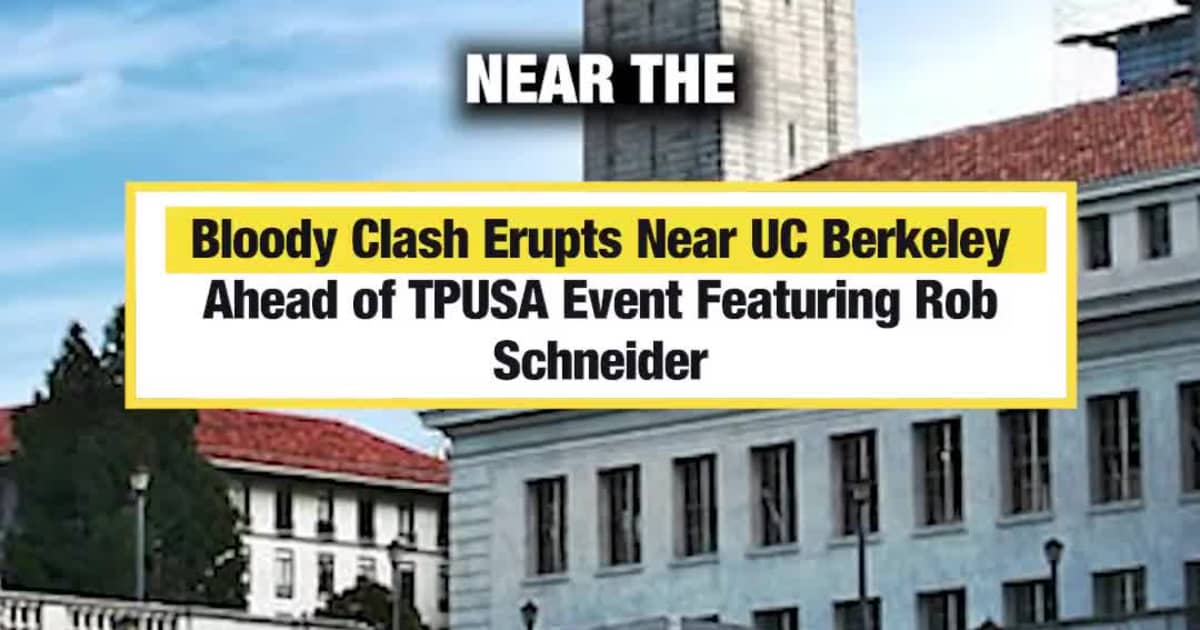 Bloody Clash Erupts Near UC Berkeley Ahead of TPUSA Event Featuring Rob Schneider