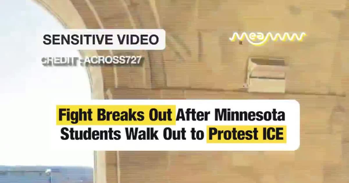 Fight Breaks Out After Minnesota Students Walk Out to Protest ICE