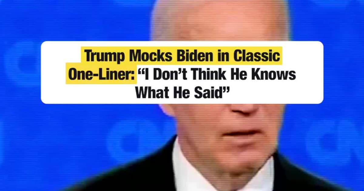 Trump’s Biden Quip Goes Viral: “I Don’t Know What He Said And I Don’t Think He Does Either”