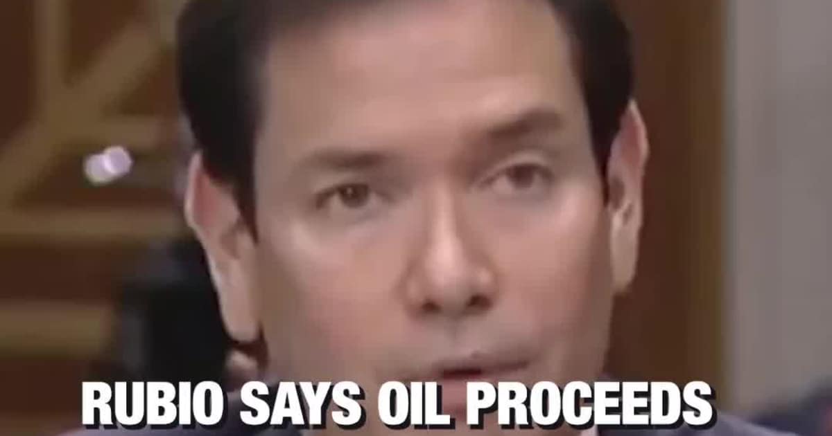 Rubio says oil proceeds will be held in a US Treasury blocked account