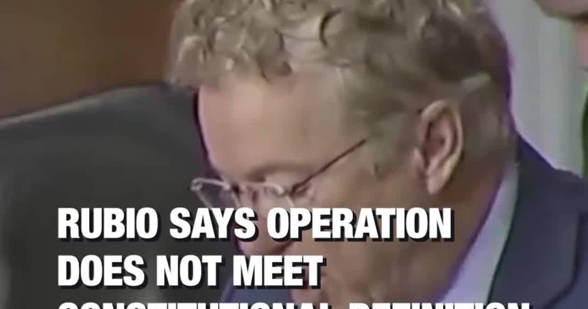 Rubio says operation does not meet constitutional definition of an act of war