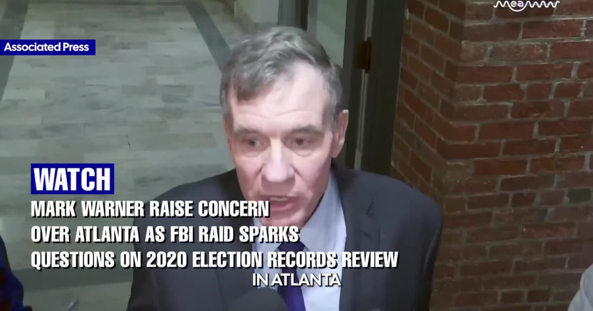 Mark Warner Sounds Alarm on Atlanta FBI Raid As 2020 Election Records Seized & Tulsi Gabbard’s involvement in it