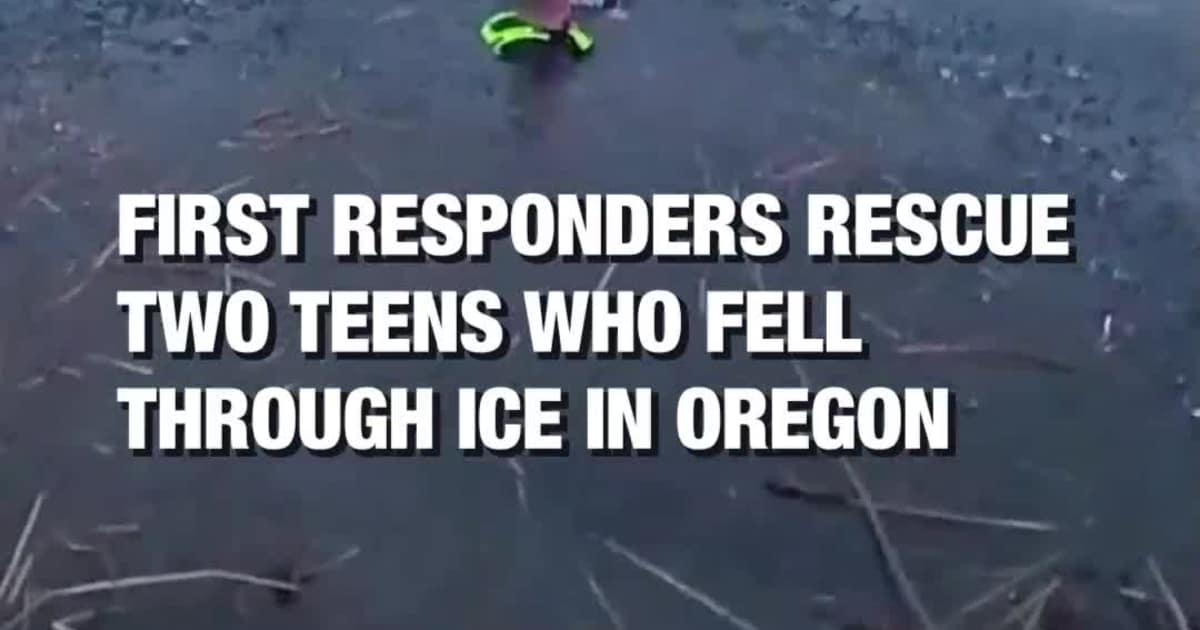 First responders rescue two teens who fell through ice in Orego