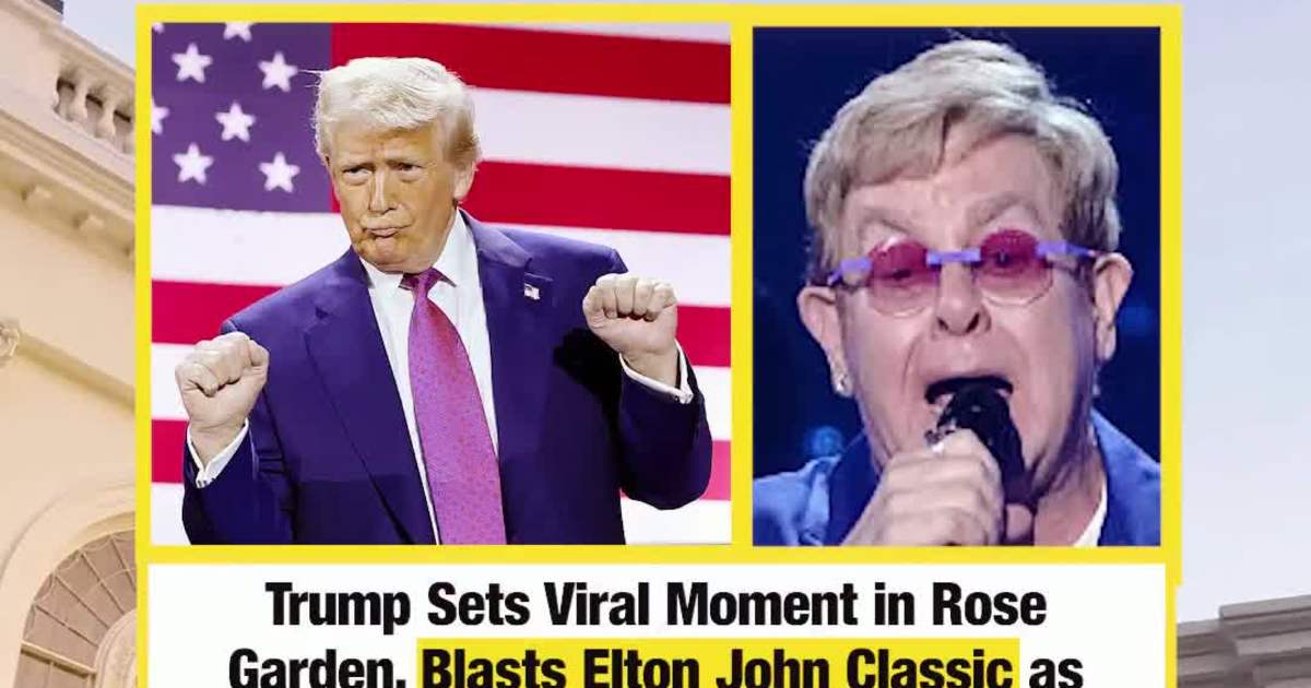 Trump Sets Viral Moment in Rose Garden, Blasts Elton John Classic as Sun Sets Over Washington