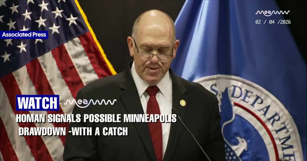 Homan Signals Possible Minneapolis Drawdown — With a Catch