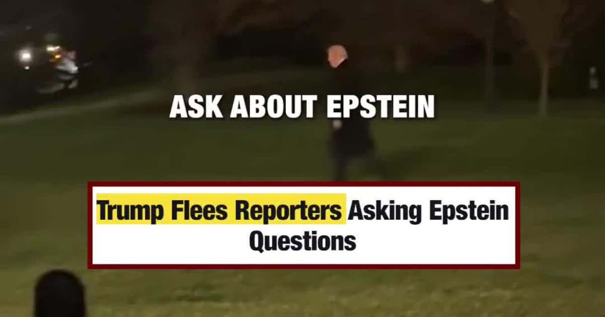 Trump Flees Reporters Asking Epstein Questions