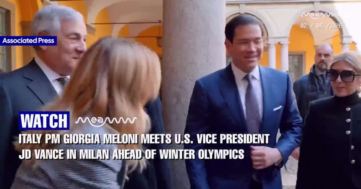 Italy PM Giorgia Meloni Meets VP JD Vance in Milan Ahead of 2026 Winter Olympics