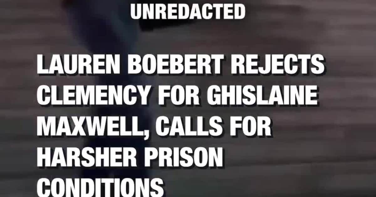 Lauren Boebert Rejects Clemency for Ghislaine Maxwell, Calls for Harsher Prison Conditions