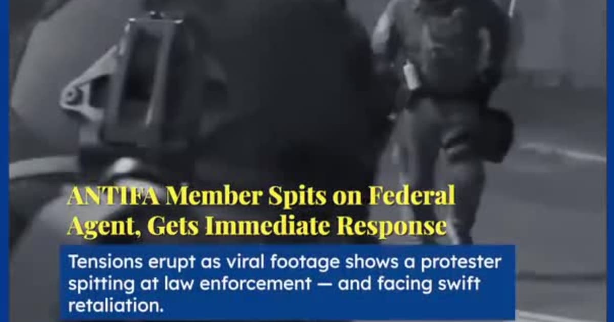 Antifa Member Spits on Federal Agent, Gets Immediate Response