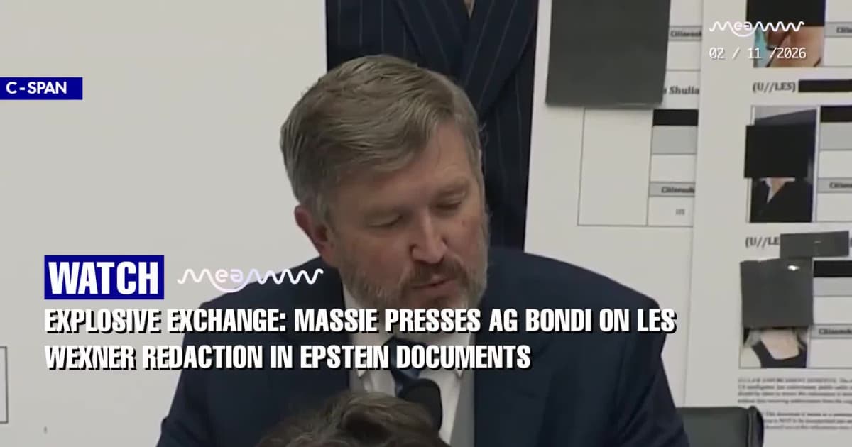 Explosive Exchange: Massie Presses AG Bondi on Les Wexner Redaction in Epstein Documents