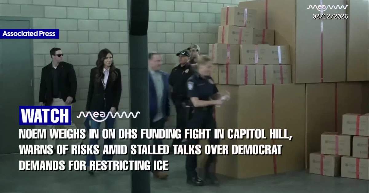 Noem Weighs In On DHS Funding Fight In Capitol Hill, warns of risks amid stalled talks over Democrat demands for Restricting ICE