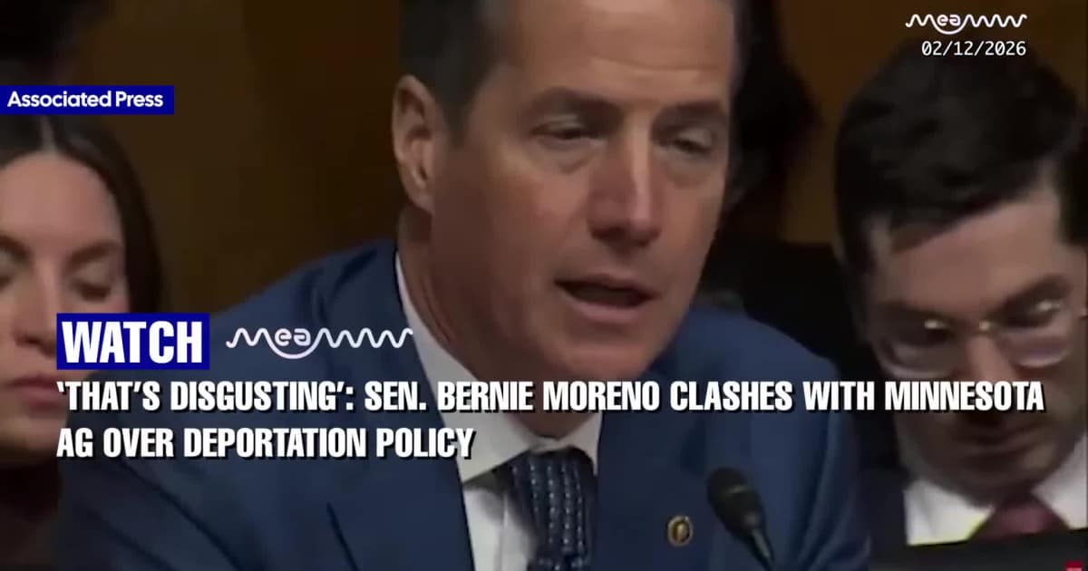 That’s Disgusting’: Sen. Bernie Moreno Clashes with Minnesota AG Over Deportation Policy