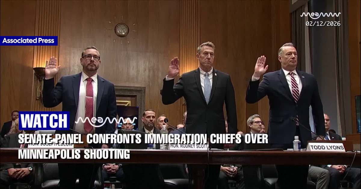 Senate Panel Confronts Immigration Chiefs Over Minneapolis Shooting