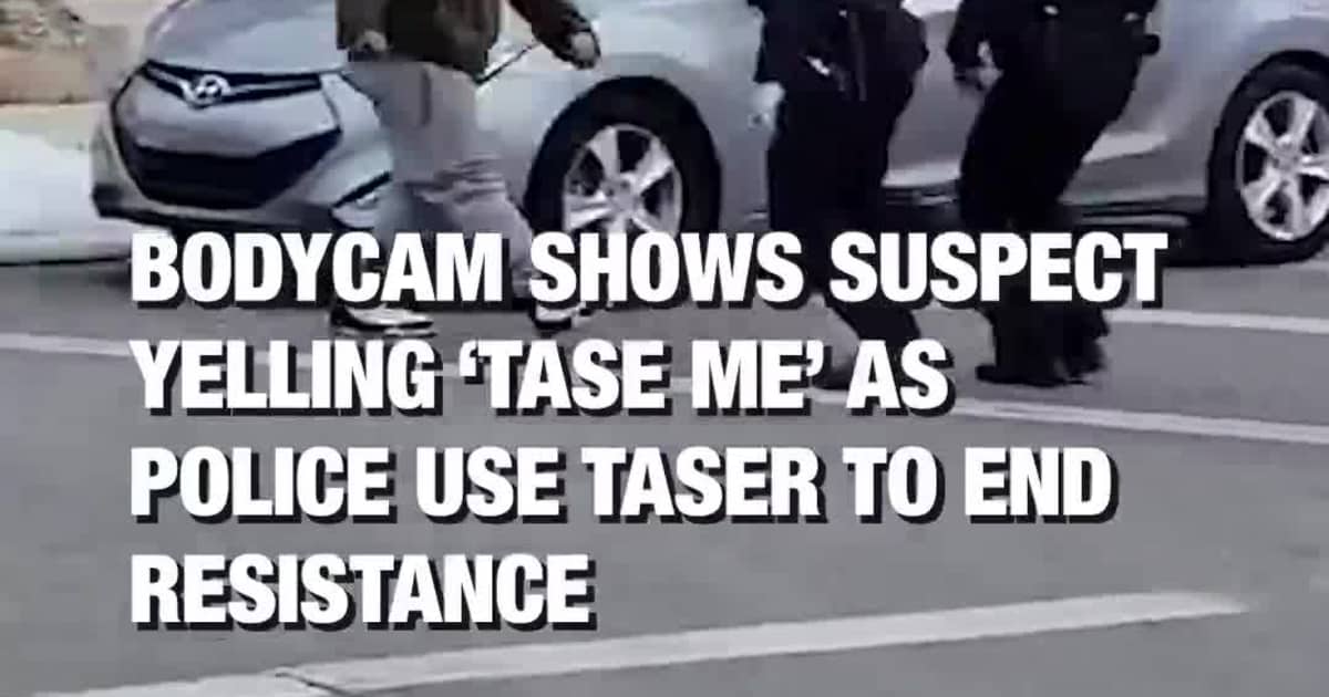 Bodycam Shows Suspect Yelling ‘Tase Me’ as Police Use Taser to End Resistance