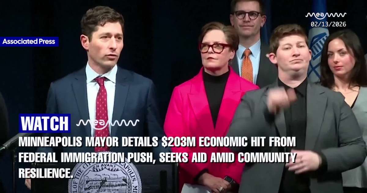 Minneapolis Mayor details $203M economic hit from federal immigration push, seeks aid amid community resilience.