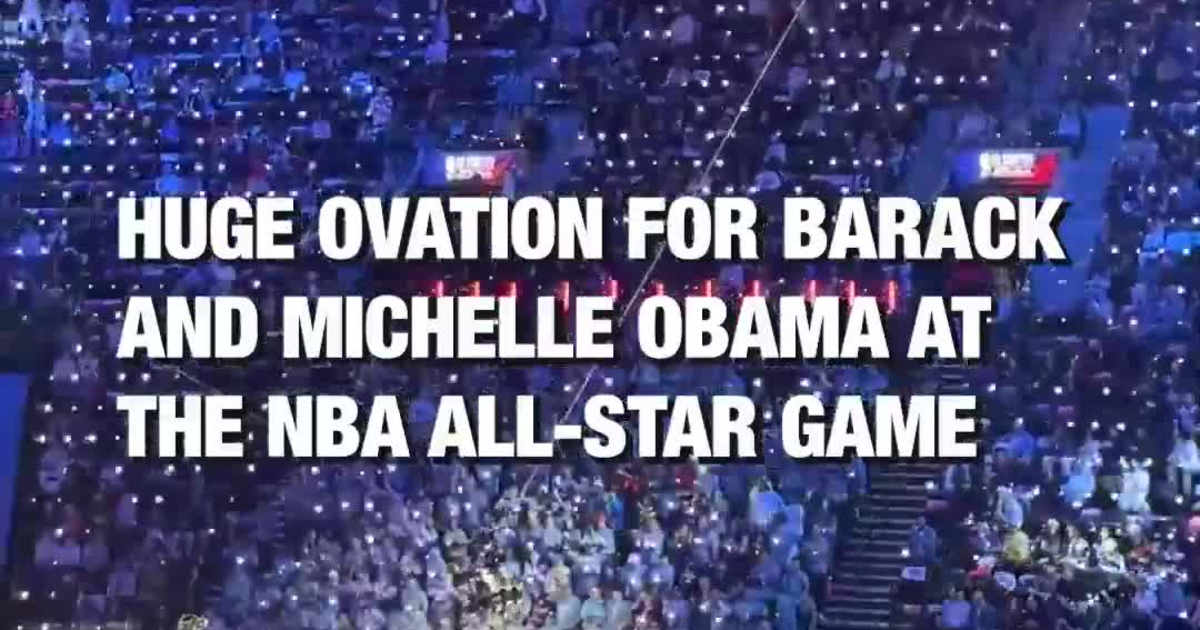 Huge Ovation for Barack and Michelle Obama at the NBA All-Star Game
