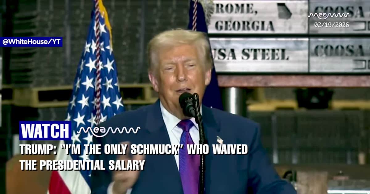 “I’m The Only President Who Waived His Salary”, Says Donald Trump