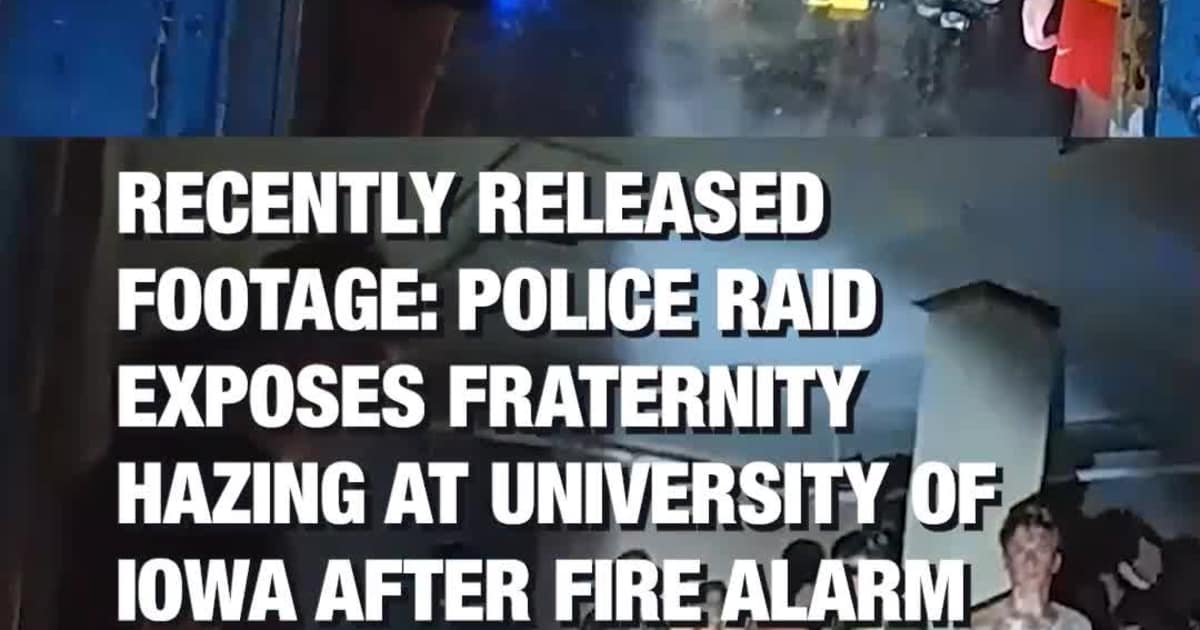 Recently Released Footage: Police Raid Exposes Fraternity Hazing at University of Iowa After Fire Alarm