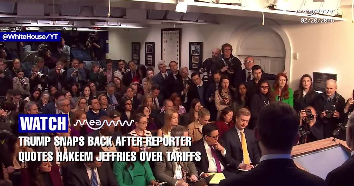 Hakeem Jeffries Called You a Wannabe King’: Reporter Presses Trump in Heated Tariff Exchange