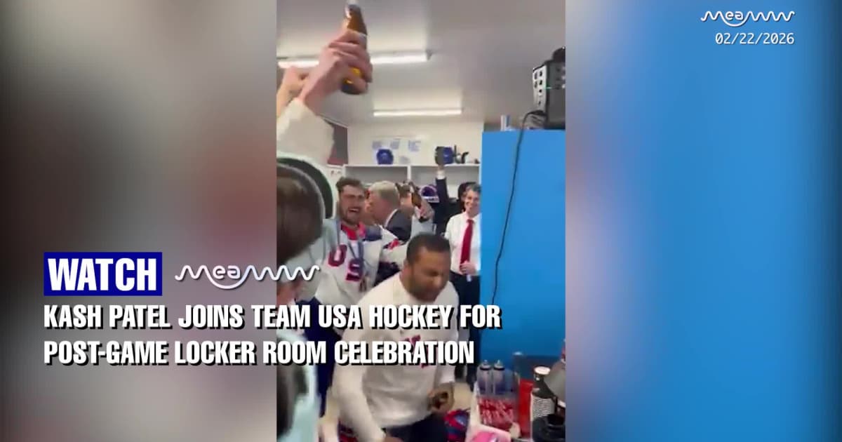 FBI Director Kash Patel Celebrates With Team USA Hockey in Locker Room
