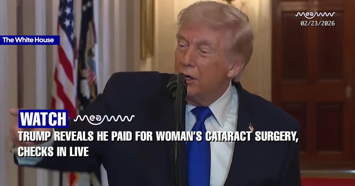 “You’ll Have 20/20 Vision!”: Trump Encourages Woman He Helped - MEAWW News