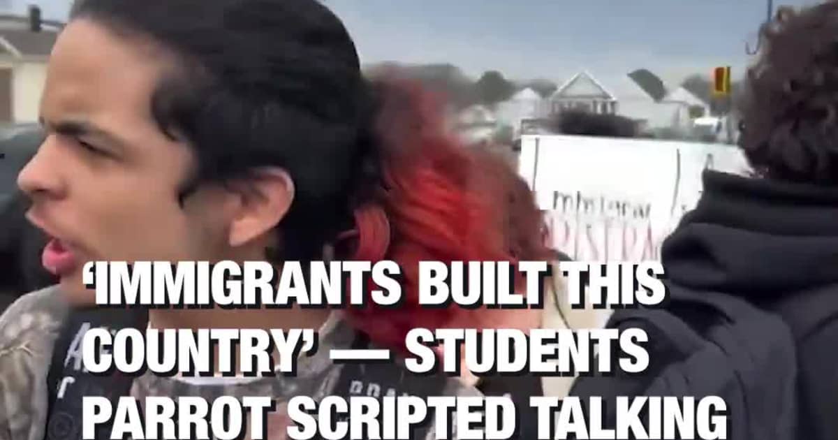 ‘Immigrants Built This Country’- Students Parrot Scripted Talking Points at Anti-ICE Protest
