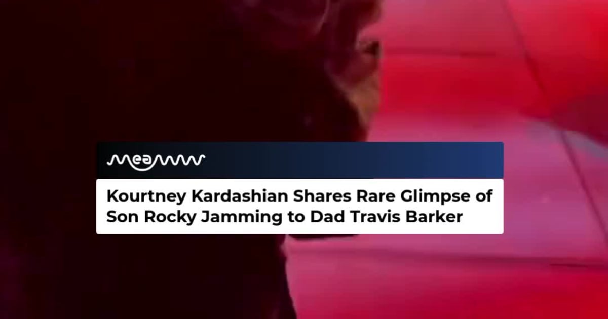 Kourtney Kardashion & Son Rocky Enjoy Travis Barker Performance