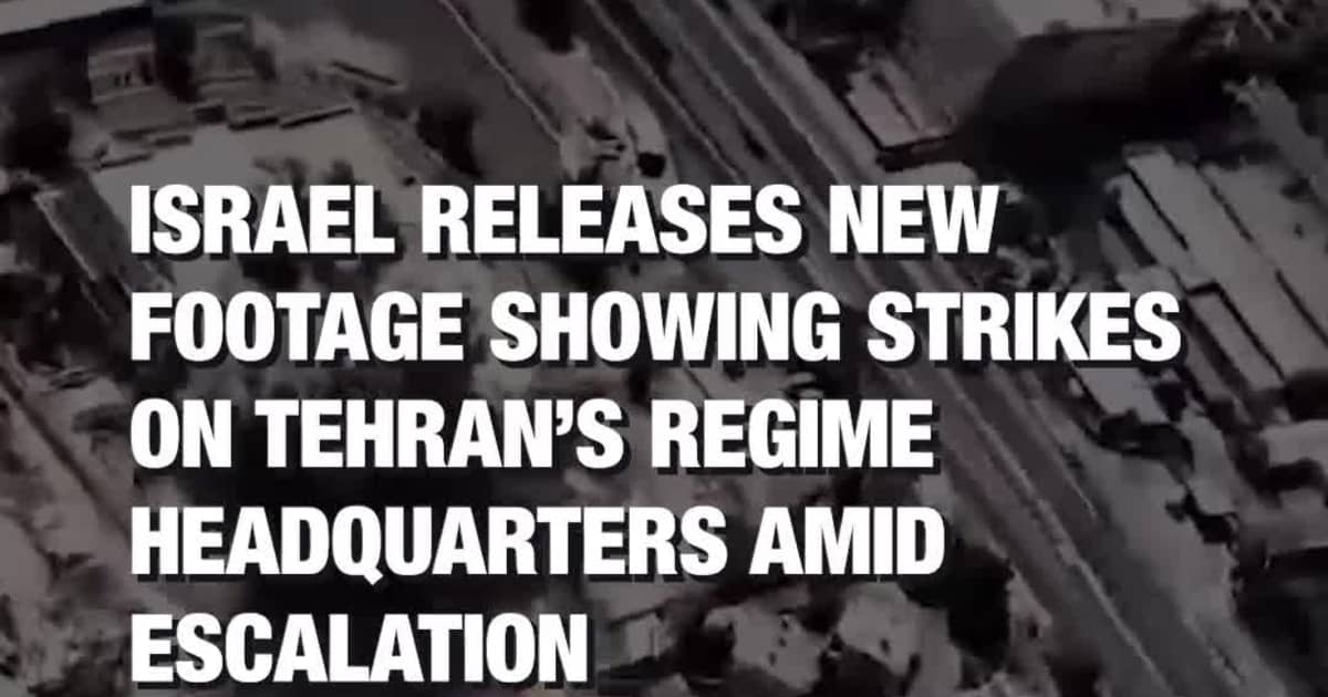 Israel Releases New Footage Showing Strikes on Tehran’s Regime Headquarters Amid Escalation