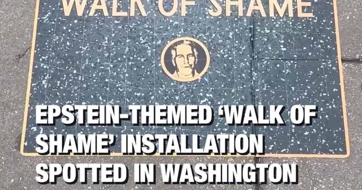Epstein-Themed ‘Walk of Shame’ Installation Spotted in Washington
