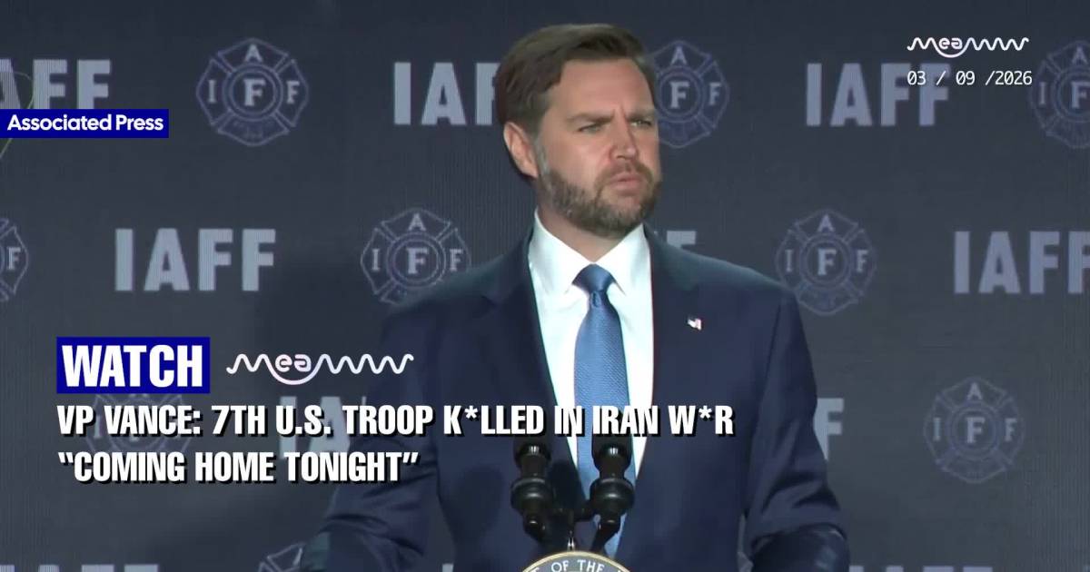 VP Vance: 7th U.S. Troop K*lled in Iran W*r “Coming Home Tonight”
