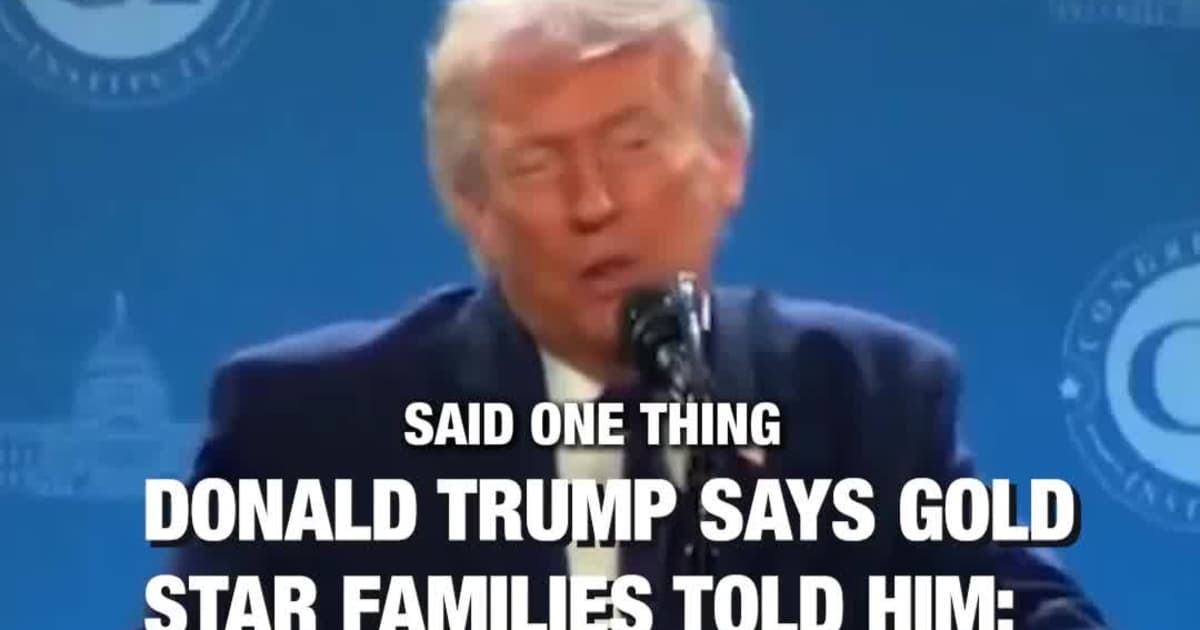 Donald Trump Says Gold Star Families Told Him: “Make Sure You Win, Sir” on Iran