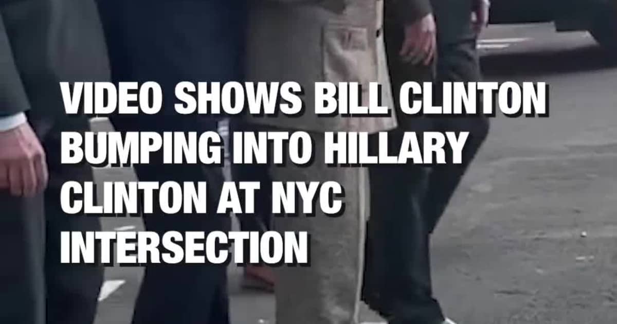 Video Shows Bill Clinton Bumping Into Hillary Clinton at NYC Intersection