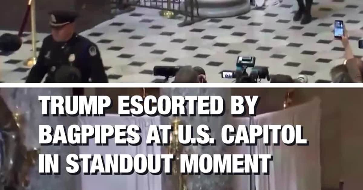 Trump Escorted by Bagpipes at U.S. Capitol in Standout Moment