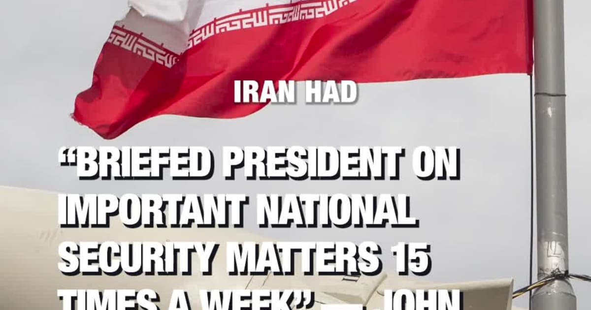 “Briefed President on Important National Security matters 15 times a week” John Ratcliffe on Iran War Strategy